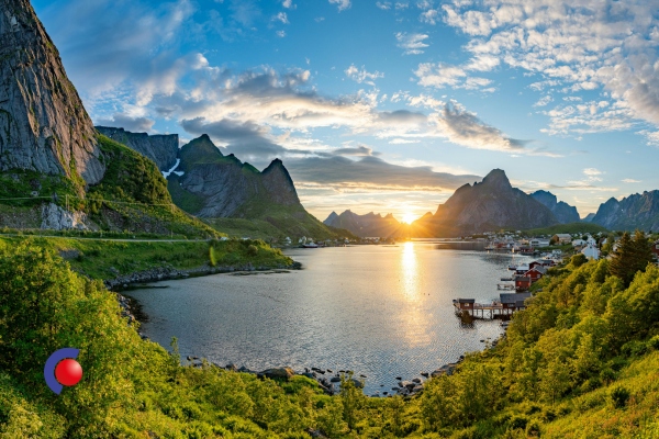 Uitzicht op de Noorse fjorden